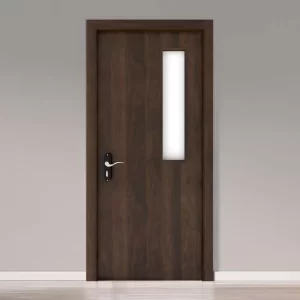 Cửa nhựa giả gỗ khoét ô kính