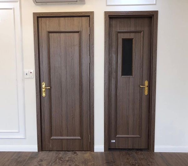 Mẫu cửa gỗ nhựa composite phào chỉ nổi đẹp