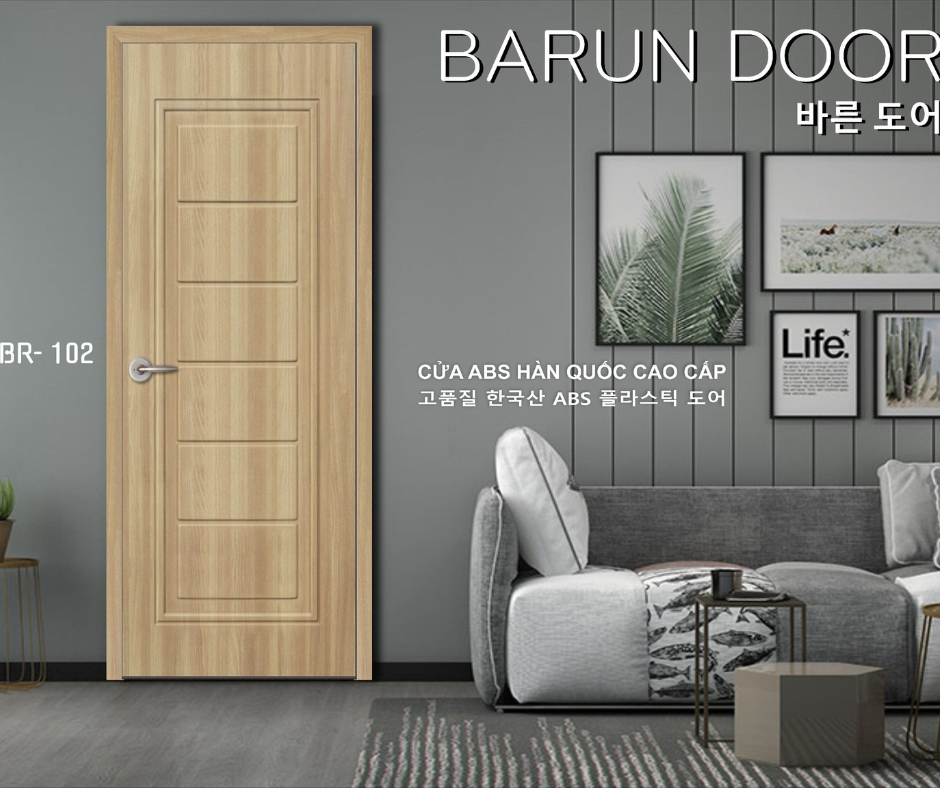 CỬA NHỰA ABS THIẾT KẾ BR-102 BARUN HÀN QUỐC 