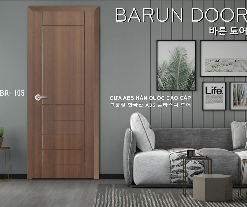 CỬA NHỰA ABS THIẾT KẾ BR-105 BARUN HÀN QUỐC