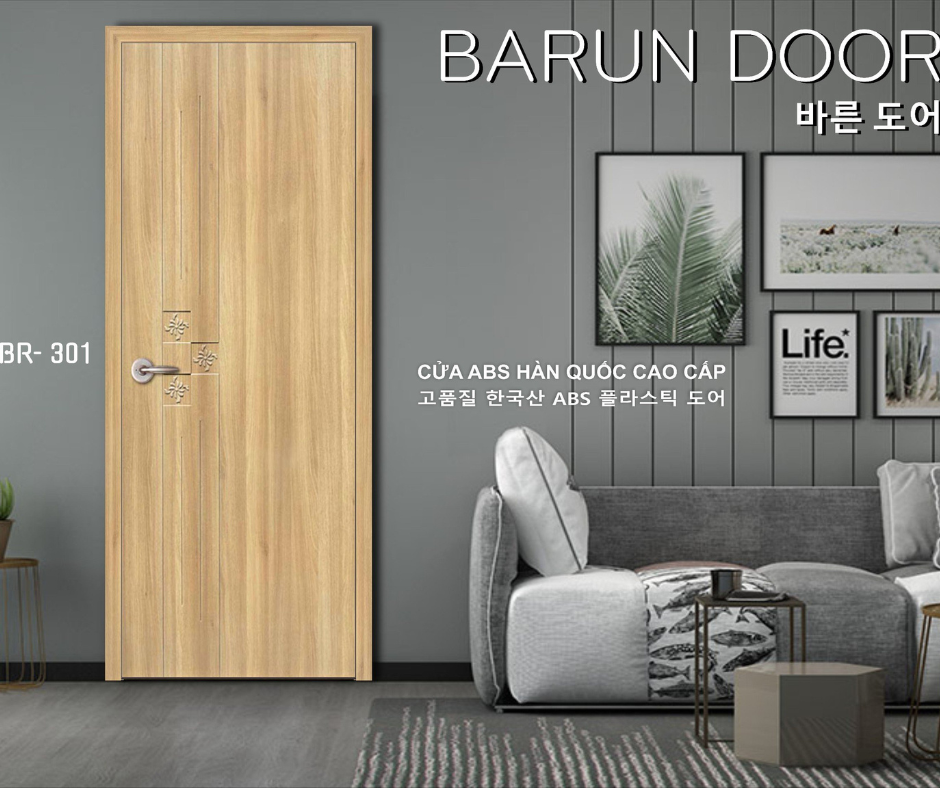 CỬA NHỰA ABS THIẾT KẾ BR-301 BARUN HÀN QUỐC 