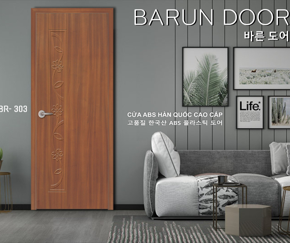 CỬA NHỰA ABS THIẾT KẾ BR-303 BARUN HÀN QUỐC 
