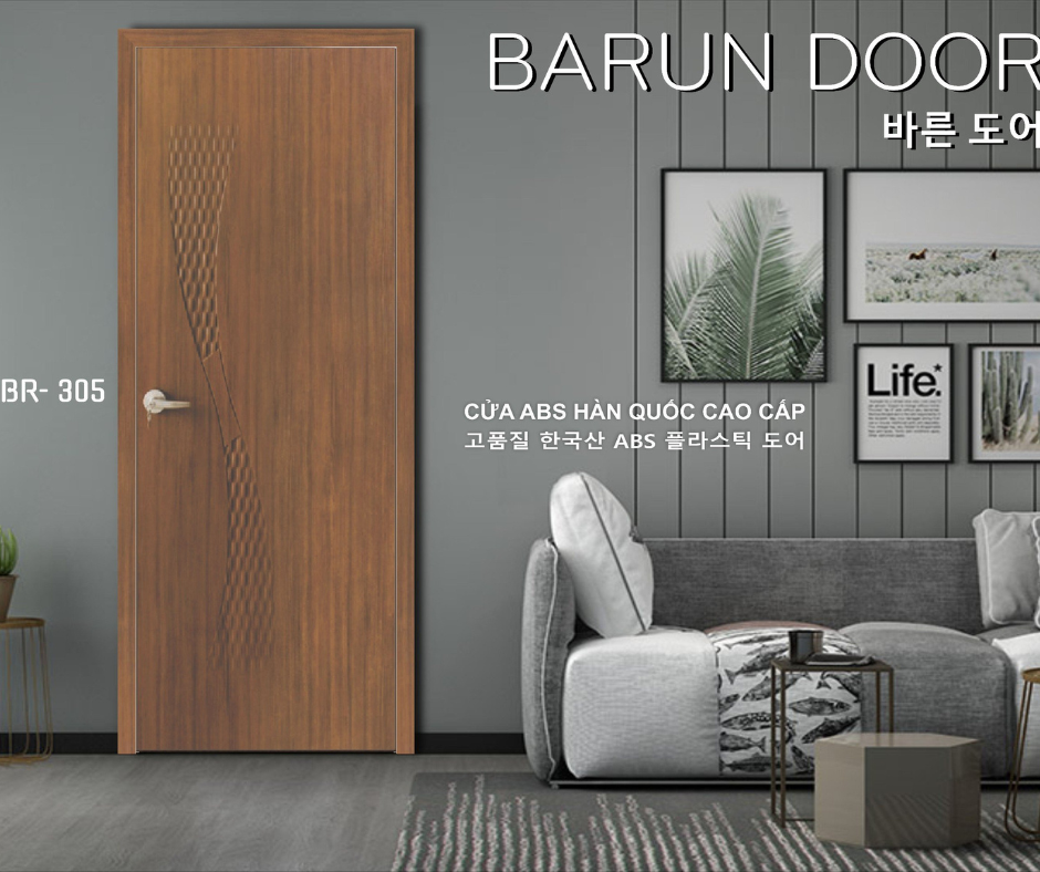 CỬA NHỰA ABS THIẾT KẾ BR-305 BARUN HÀN QUỐC 