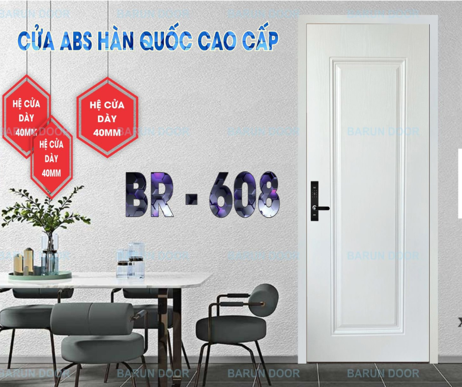 CỬA NHỰA ABS THIẾT KẾ BR-608 BARUN HÀN QUỐC 