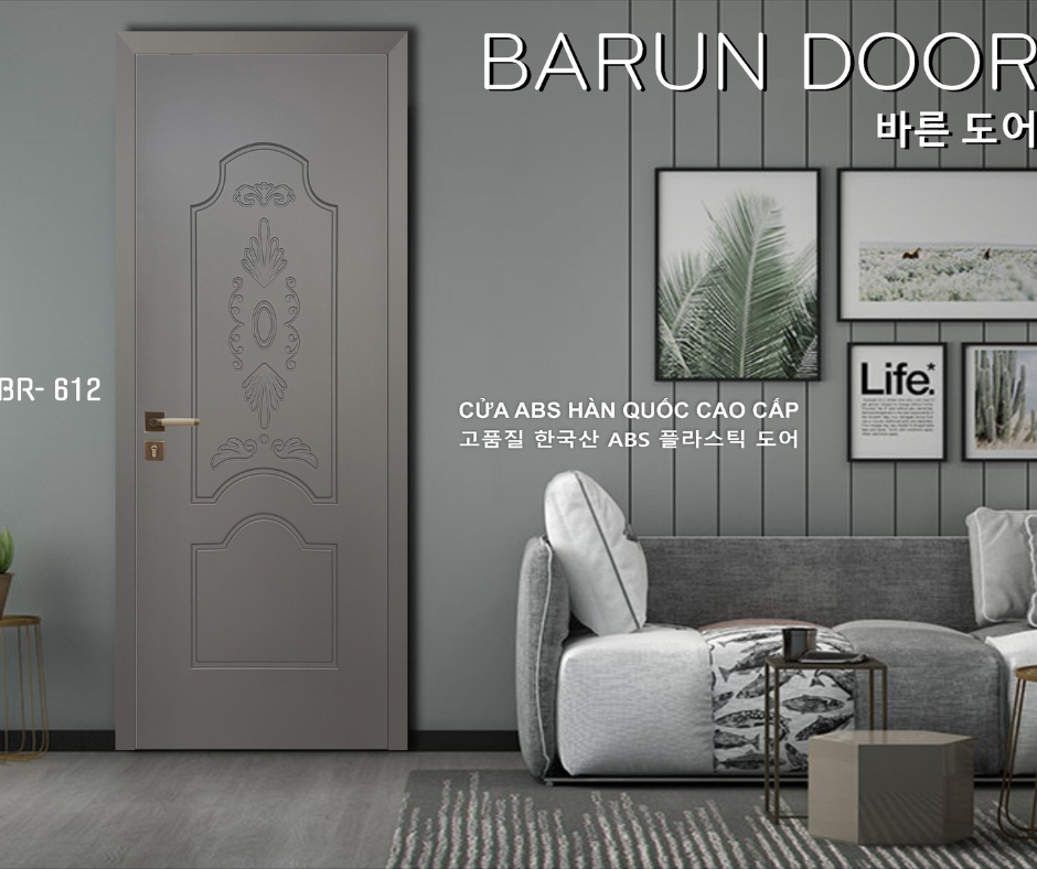 CỬA NHỰA ABS THIẾT KẾ BR-612 BARUN HÀN QUỐC 