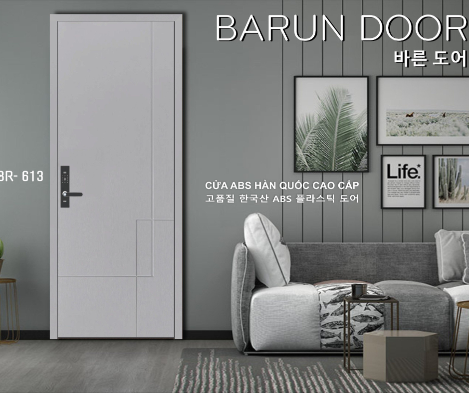 CỬA NHỰA ABS THIẾT KẾ BR-613 BARUN HÀN QUỐC 