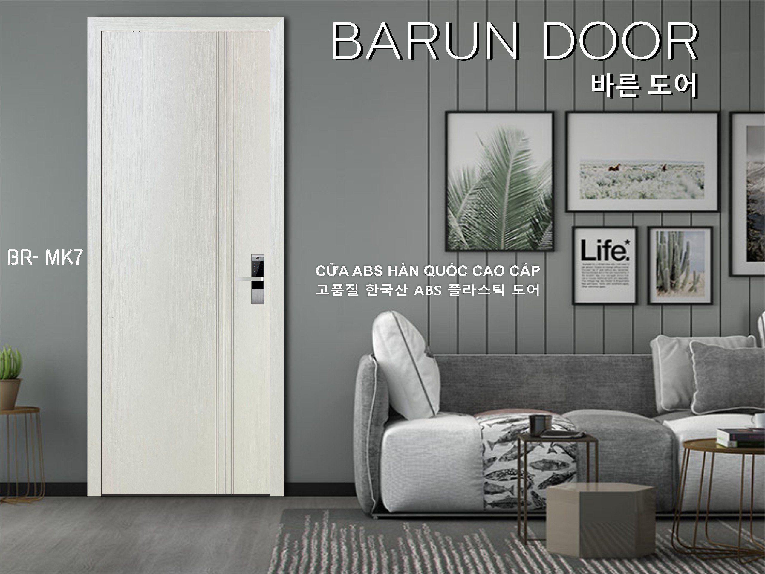 CỬA NHỰA ABS THIẾT KẾ BR-MK7 BARUN HÀN QUỐC