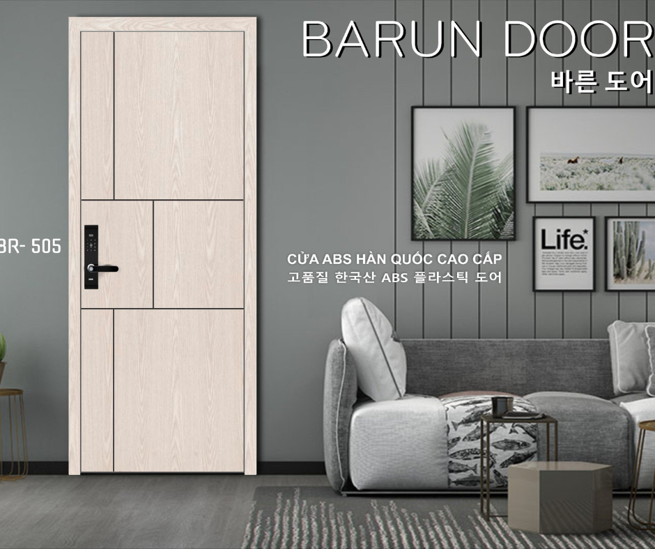 CỬA NHỰA ABS CNC BR-505 BARUN HÀN QUỐC