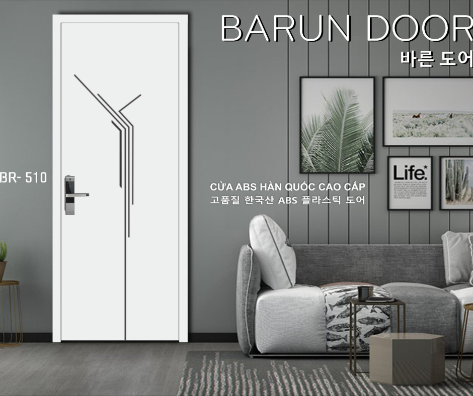 CỬA NHỰA ABS CNC BR-510 BARUN HÀN QUỐC  