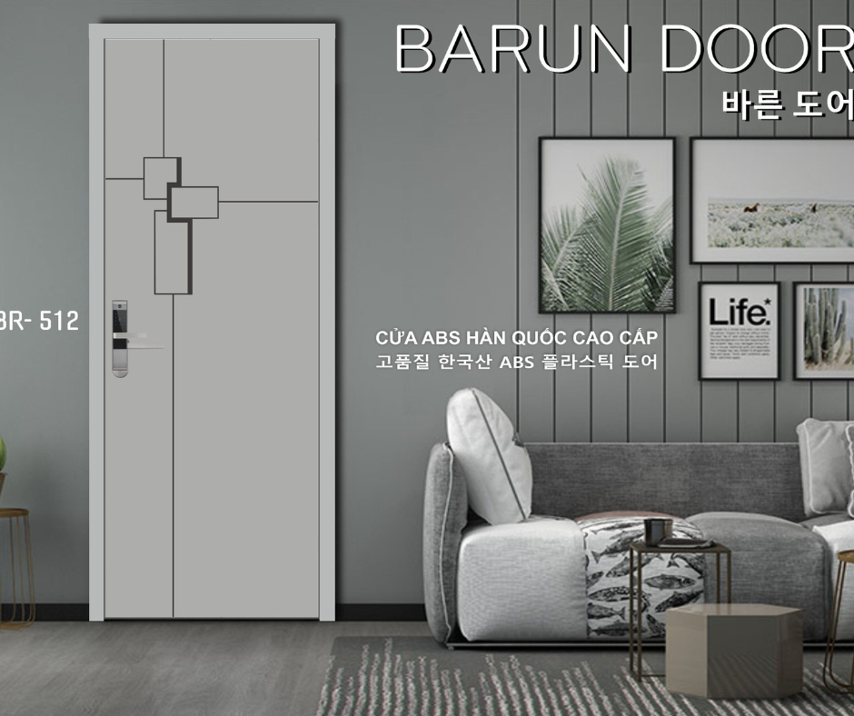 CỬA NHỰA ABS CNC BR-512 BARUN HÀN QUỐC  