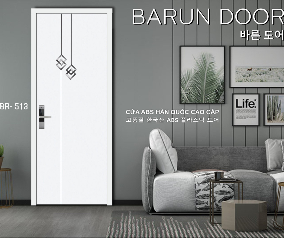 CỬA NHỰA ABS CNC BR-513 BARUN HÀN QUỐC  