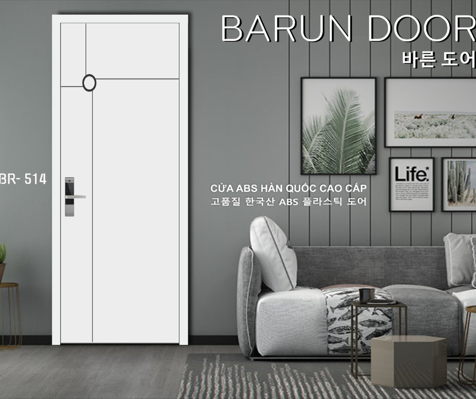 CỬA NHỰA ABS CNC BR-514 BARUN HÀN QUỐC