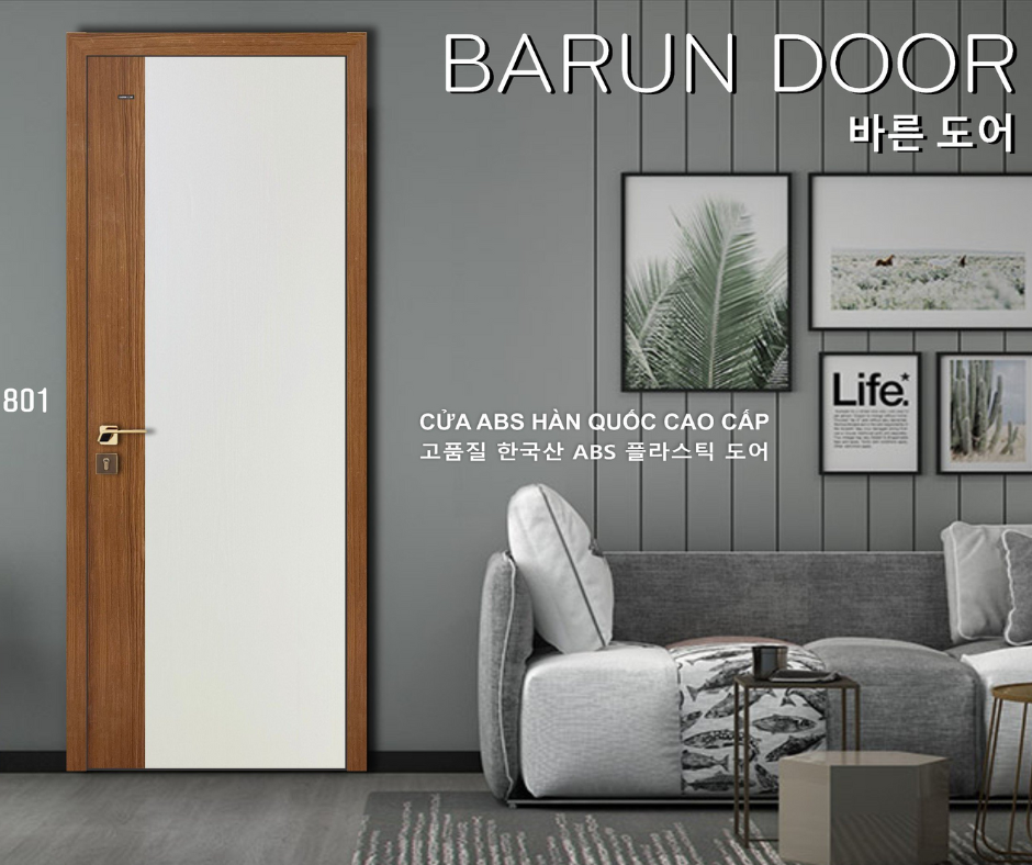 CỬA NHỰA ABS PHỐI MÀU BR-801 BARUN HÀN QUỐC