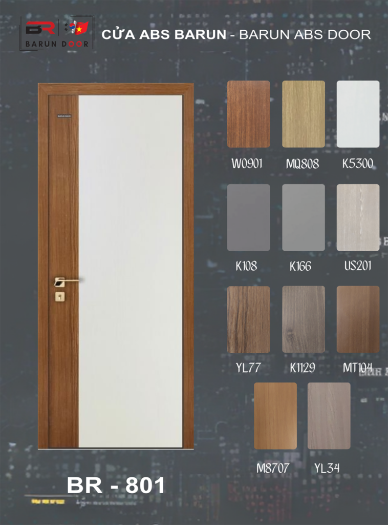 CỬA NHỰA ABS PHỐI MÀU BR-801 BARUN HÀN QUỐC