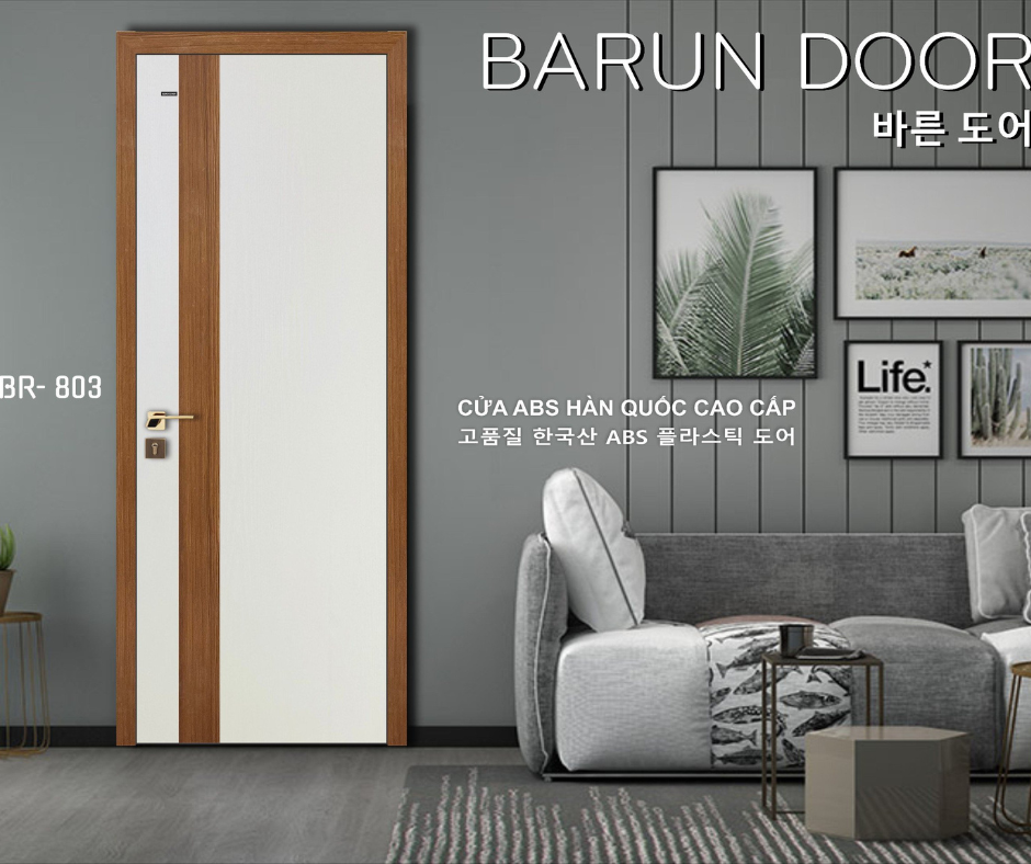 CỬA NHỰA ABS PHỐI MÀU BR-803 BARUN HÀN QUỐC