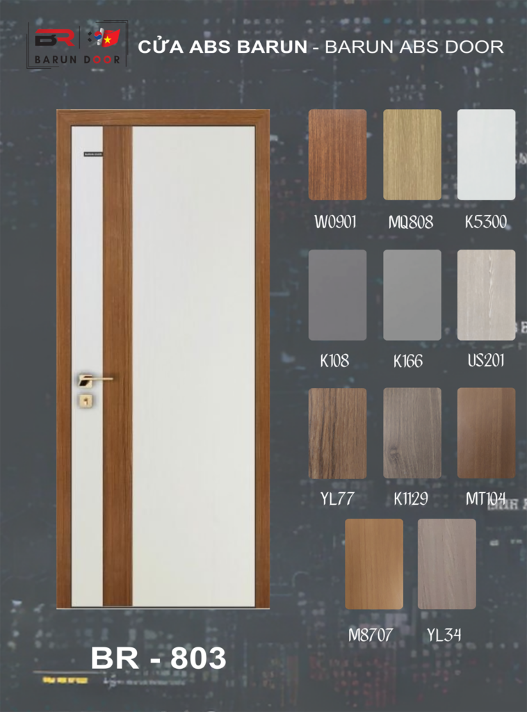 CỬA NHỰA ABS PHỐI MÀU BR-803 BARUN HÀN QUỐC