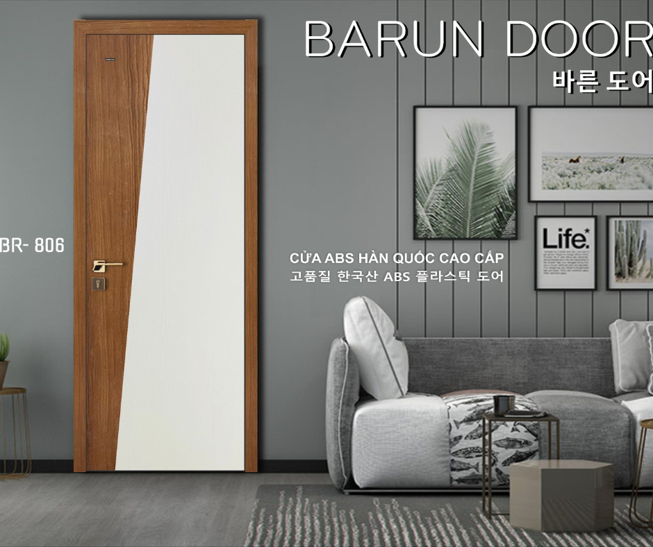 CỬA NHỰA ABS PHỐI MÀU BR-806 BARUN HÀN QUỐC