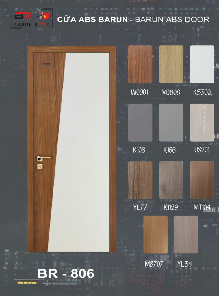 CỬA NHỰA ABS PHỐI MÀU BR-806 BARUN HÀN QUỐC