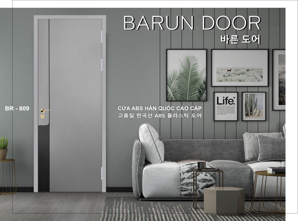 CỬA NHỰA ABS PHỐI MÀU BR-809 BARUN HÀN QUỐC